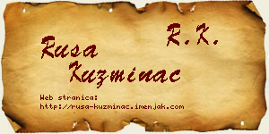 Rusa Kuzminac vizit kartica